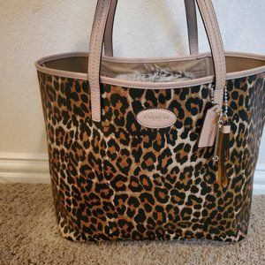 Coach Metro Ocelot Leopard Print Tote-Natural